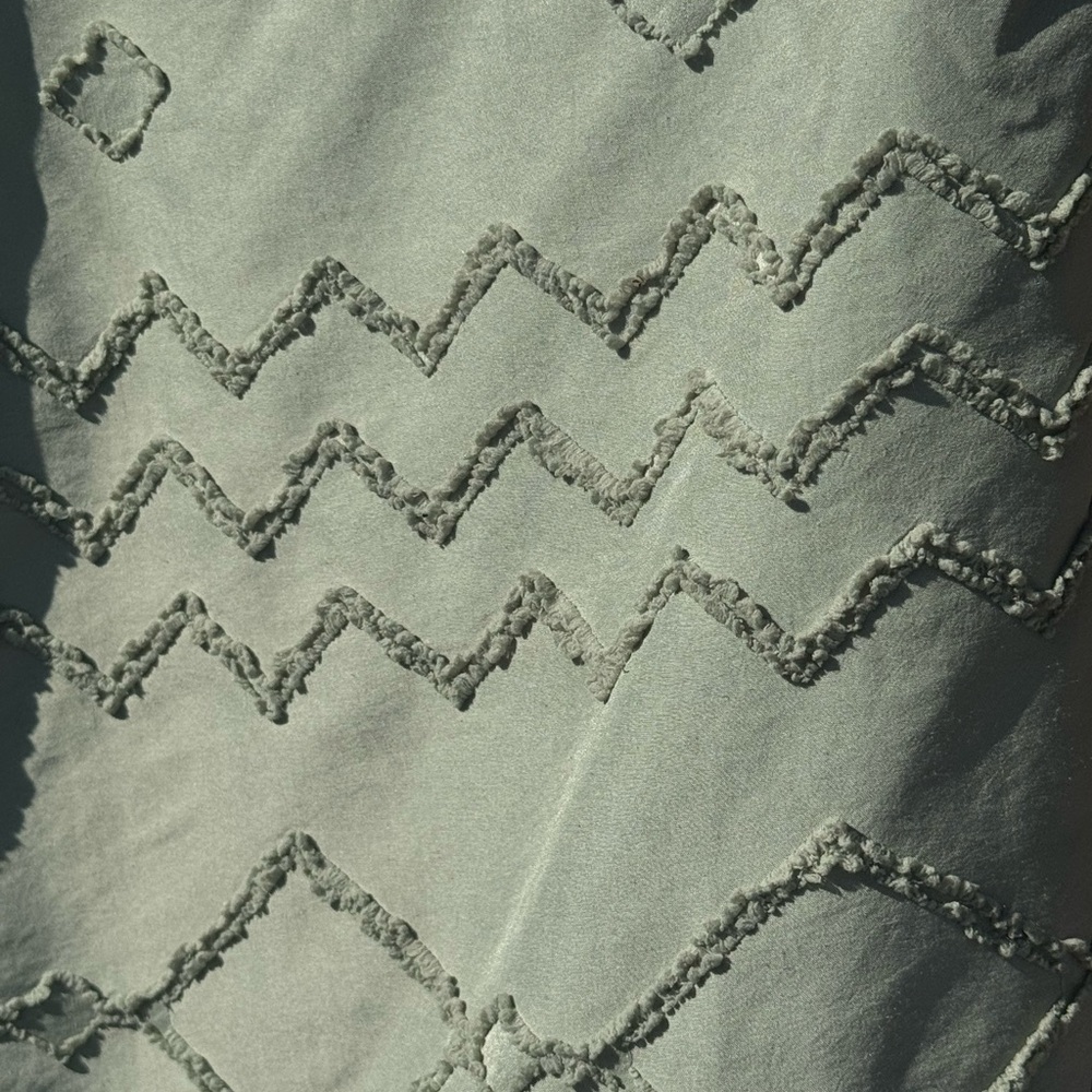 Queen Sz Textured Zigzag Patterned Duvet Cover